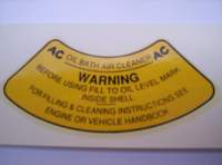 FX FJ Air Cleaner Decal